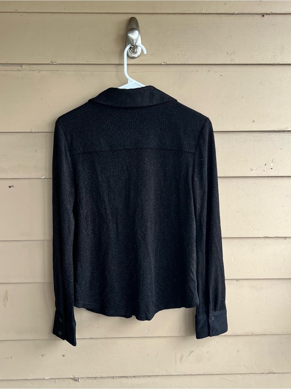 Vince Camuto Sparkly Finish Knit Button Down Shirt Size S - Picture 6 of 6